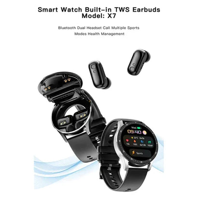 X7 2 IN 1 SMARTWATCH WITH BLUETOOTH HEADPHONE