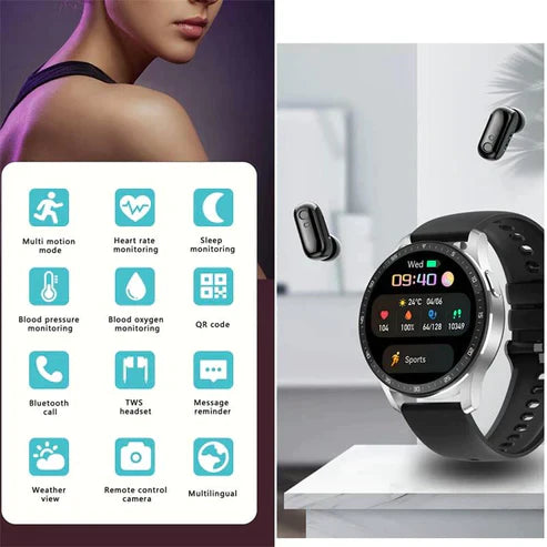 X7 2 IN 1 SMARTWATCH WITH BLUETOOTH HEADPHONE